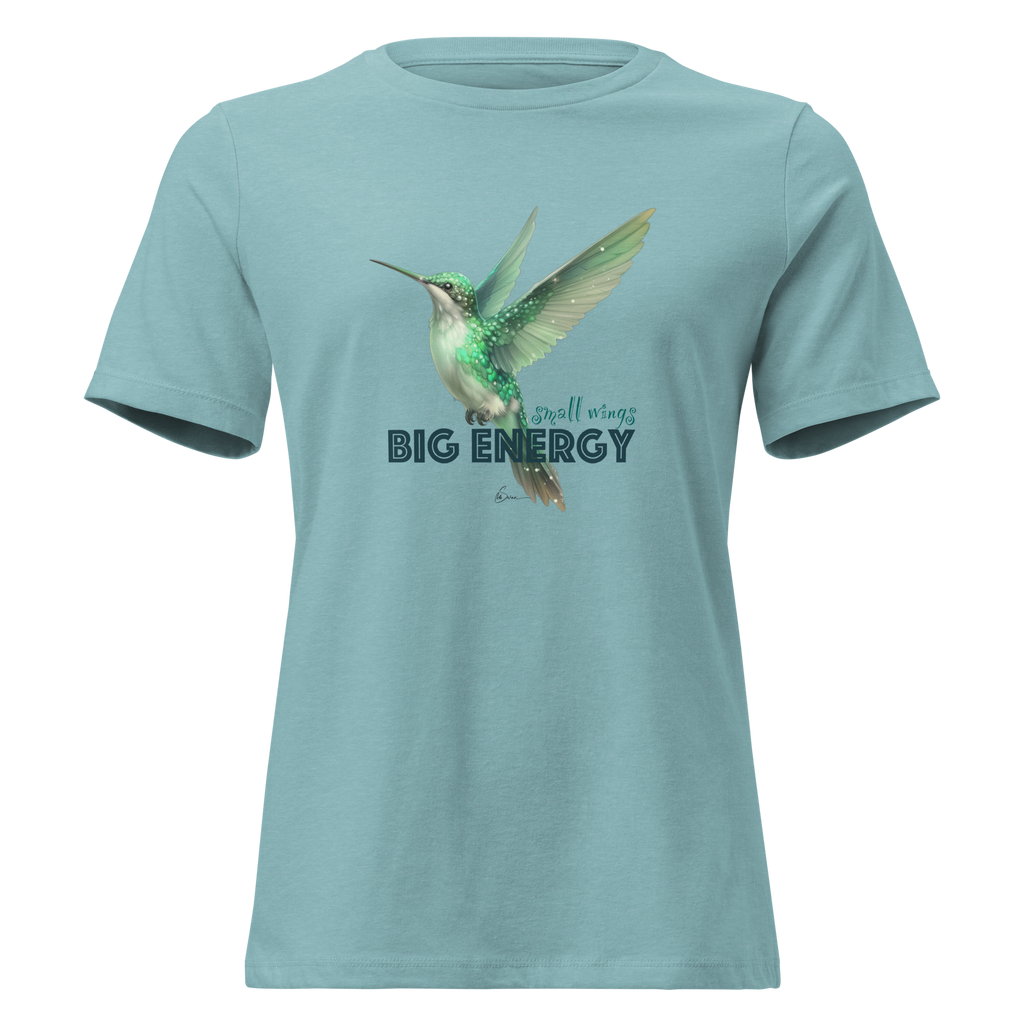 Serenity’s Feathers Small Wings. Big Energy. Unisex Tee – Swan Perch Oregon Apparel